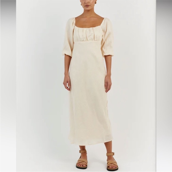 Dissh Lilah Linen Midi Dress Size 2 - Picture 2 of 11